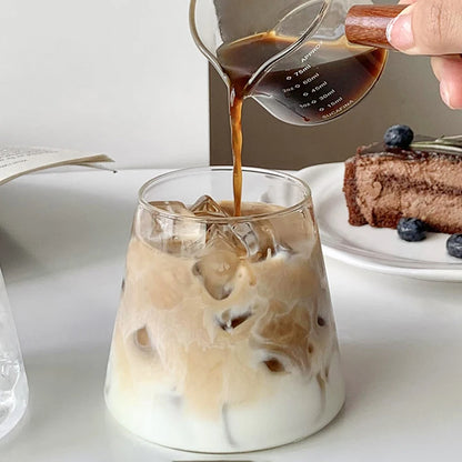 clear glass drink cups