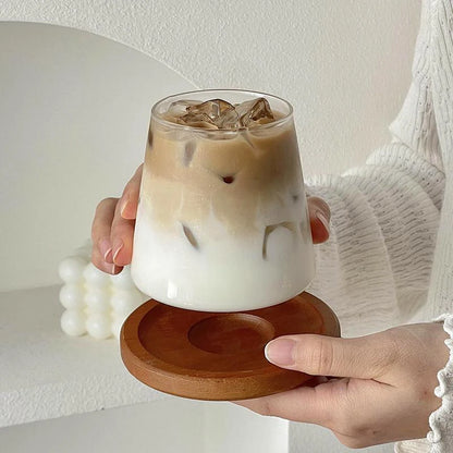 clear glass drink cups