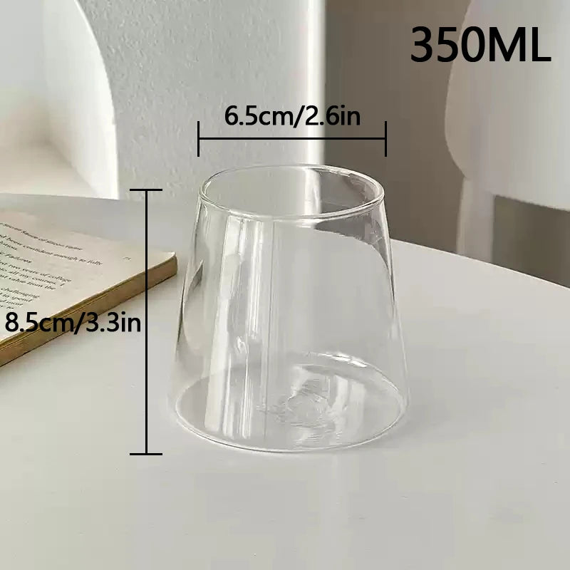 clear glass drink cups
