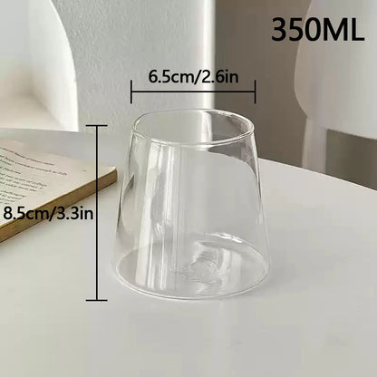clear glass drink cups