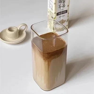 square heat-resistant glass cup